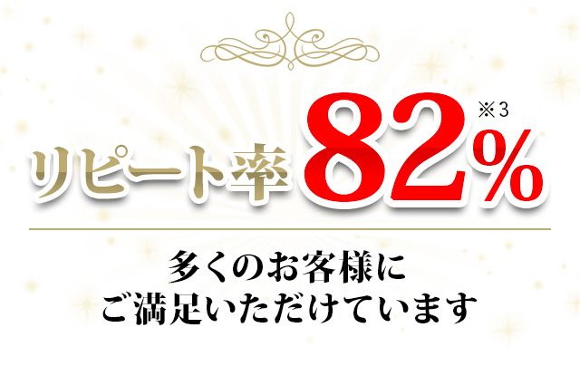 リピート率82%｜多くのお客様にご満足いただけています